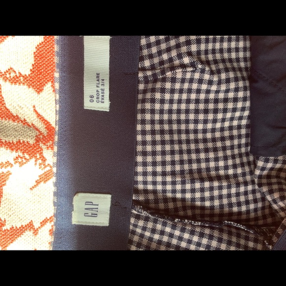 Gap Cropped Kick- Flare Gingham Pants. - Picture 8 of 10